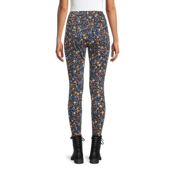 Women’s High Rise Floral Print Soft Stretch Fitted Jeggings Pants Size S - Picture 6 of 8